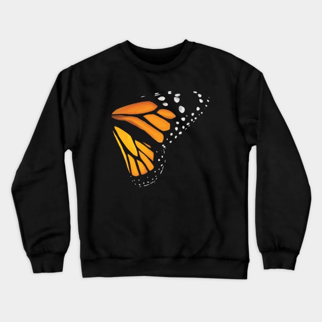 Monarch Wing Crewneck Sweatshirt by lunam